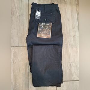 Brand New Reserve Rigid Service Brixton Black Pants, Mens 32x32